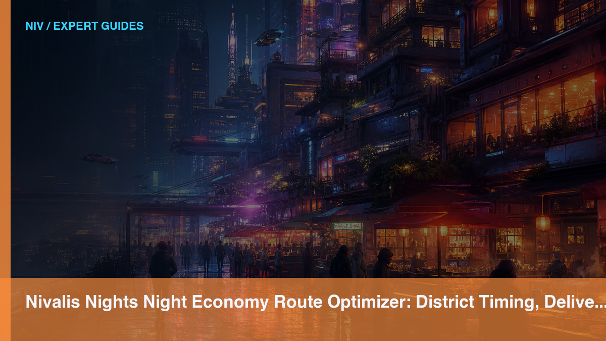 Nivalis Nights Night Economy Route Optimizer: District Timing, Deliveries, and Shop Flow Nivalis public media thumbnail